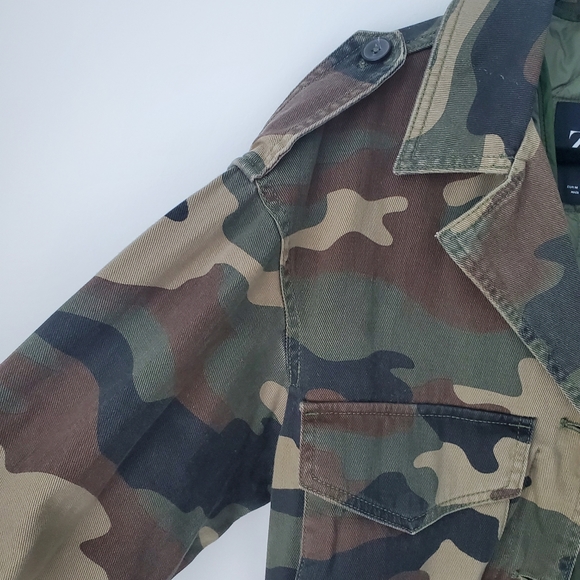 Zara oversized double layer camo army inspired jacket - Picture 4 of 15